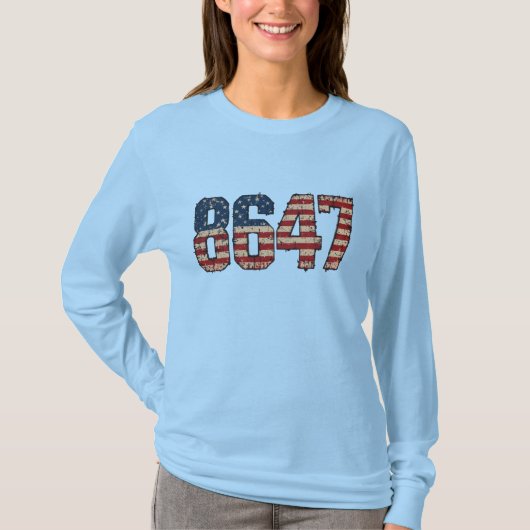 8647 Amerikaanse vlag - Politiek protest tegen Tru T-shirt (Voorkant)