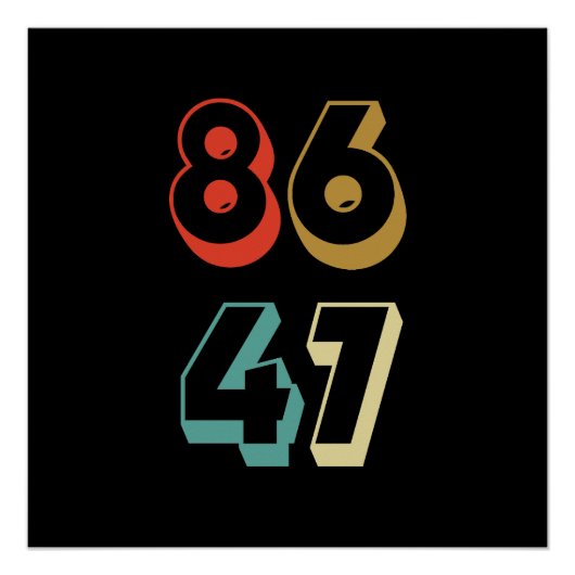 8647 Ant-Trump Perfect Poster (Voorkant)