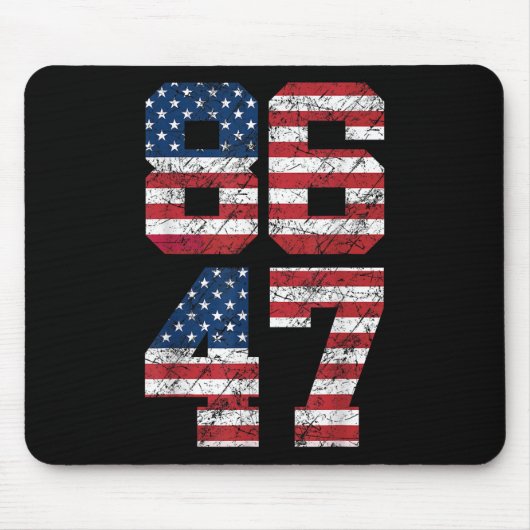 8647 Anti Trump 86 47 Retro Anti-Trump Amerikaanse Muismat (Voorkant)