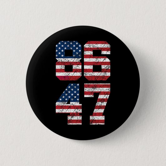 8647 Anti Trump 86 47 Retro Anti-Trump Amerikaanse Ronde Button 5,7 Cm (Voorkant)