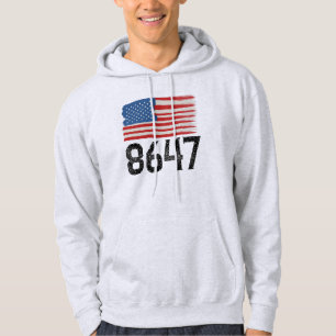 8647 Anti-Trump Amerikaanse vlag Politieke verklar Hoodie