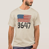 8647 Anti-Trump Amerikaanse vlag Politieke verklar T-shirt (Voorkant)