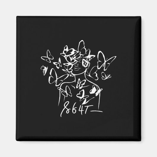 8647 Anti Trump Bloemen Weerstaan 86 47 Impeach Tr Magneet (Voorkant)