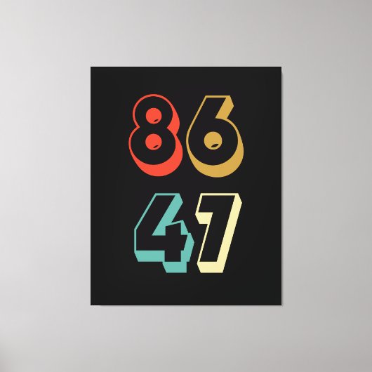 8647 Anti-Trump Canvas Afdruk (Voorkant)