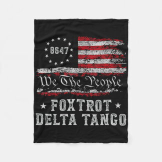 8647 Anti Trump Foxdraaft Deltas Tangos Impeach 47 Fleece Deken