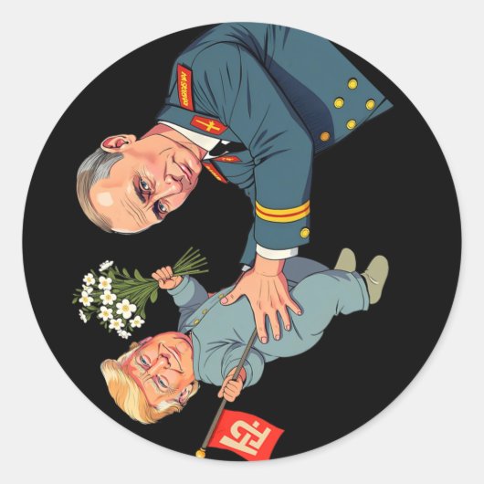 8647 Anti Trump Foxdraaft Deltas Tangos Impeach An Ronde Sticker (Voorkant)