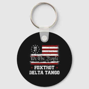 8647 Anti Trump Foxtrots Deltas Tangos Impeach 47  Sleutelhanger