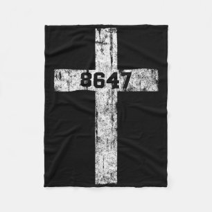 8647 Anti Trump Kruis Christelijk Jezus 86 47 Retr Fleece Deken