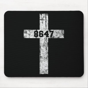 8647 Anti Trump Kruis Christelijk Jezus 86 47 Retr Muismat