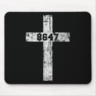 8647 Anti Trump Kruis Christelijk Jezus 86 47 Retr Muismat