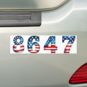 8647 ANTI-TRUMP PRO DEMOCRATIE BUMPERSTICKER (Op auto)