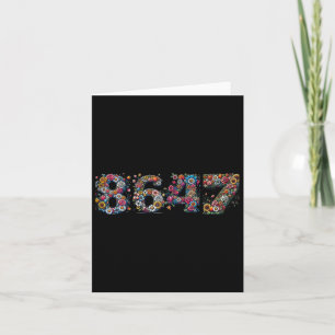 8647 Anti Trump Retro Bloemen Kaart