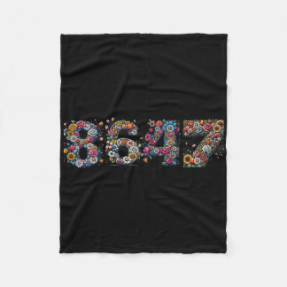 8647 Anti Trump Retro Bloemmotief  Fleece Deken
