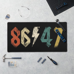 8647 Anti Trump Retro jaren 80 Rock Style Bureaumat