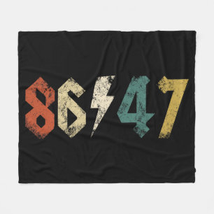 8647 Anti Trump Retro  jaren 80 Rock Style Fleece Deken