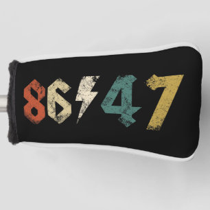 8647 Anti Trump Retro  jaren 80 Rock Style Golfheadcover