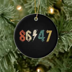 8647 Anti Trump Retro jaren 80 Rock Style Keramisch Ornament