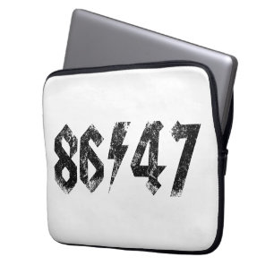 8647 Anti Trump Retro  jaren 80 Rock Style Laptop Sleeve