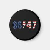 8647 Anti Trump Retro  jaren 80 Rock Style Magneet (Voorkant)