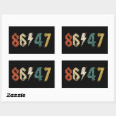 8647 Anti Trump Retro  jaren 80 Rock Style Rechthoekige Sticker (Vel)