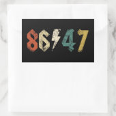 8647 Anti Trump Retro  jaren 80 Rock Style Rechthoekige Sticker (Tas)