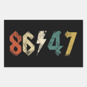 8647 Anti Trump Retro  jaren 80 Rock Style Rechthoekige Sticker (Voorkant)