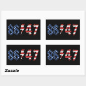 8647 Anti Trump Retro  jaren 80 Rock Style Rechthoekige Sticker (Vel)