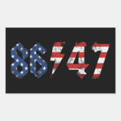 8647 Anti Trump Retro jaren 80 Rock Style Rechthoekige Sticker (Voorkant)