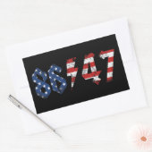 8647 Anti Trump Retro  jaren 80 Rock Style Rechthoekige Sticker (Envelop)