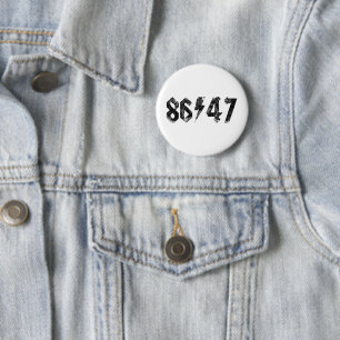 8647 Anti Trump Retro  jaren 80 Rock Style Ronde Button 5,7 Cm
