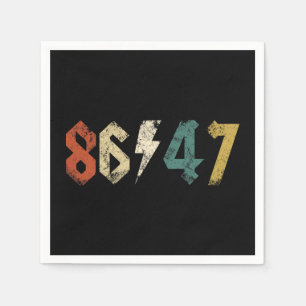 8647 Anti Trump Retro jaren 80 Rock Style Servet