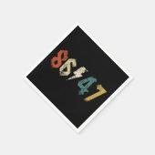 8647 Anti Trump Retro  jaren 80 Rock Style Servet (Hoek)