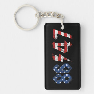 8647 Anti Trump Retro  jaren 80 Rock Style Sleutelhanger