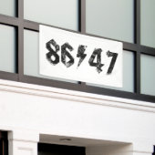 8647 Anti Trump Retro  jaren 80 Rock Style Spandoek (Buitenkant Gebouw)