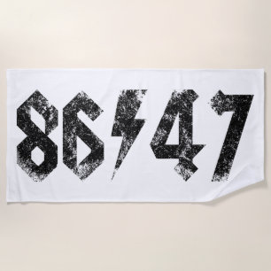 8647 Anti Trump Retro jaren 80 Rock Style Strandlaken