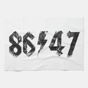 8647 Anti Trump Retro  jaren 80 Rock Style Theedoek