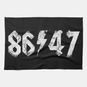 8647 Anti Trump Retro jaren 80 Rock Style Theedoek