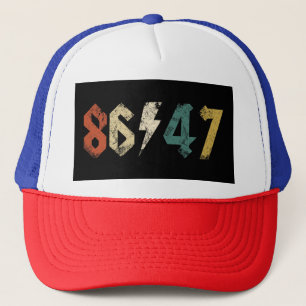 8647 Anti Trump Retro  jaren 80 Rock Style Trucker Pet