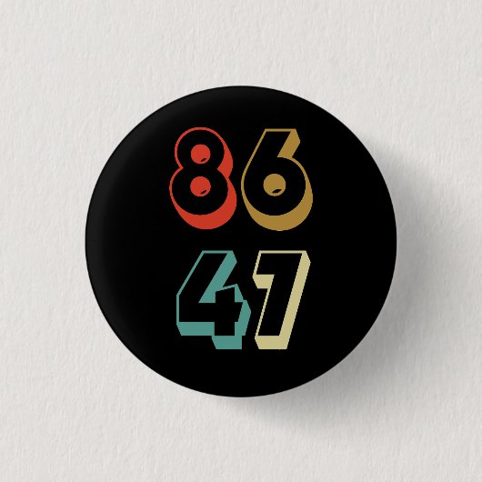 8647 Anti-Trump Ronde Button 3,2 Cm (Voorkant)