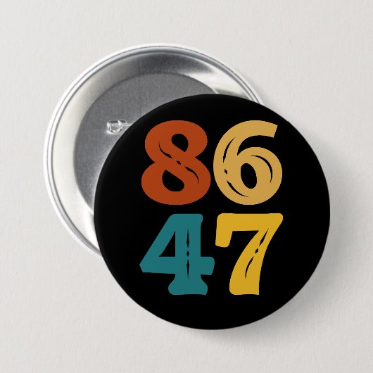 8647 Anti Trump Ronde Button 7,6 Cm (Voorkant /achterkant)