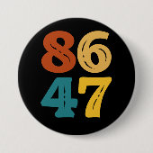 8647 Anti Trump Ronde Button 7,6 Cm (Voorkant)