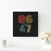 8647 Anti-Trump Vierkante Klok (Huis)