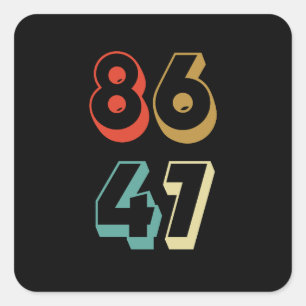 8647 Anti-Trump Vierkante Sticker