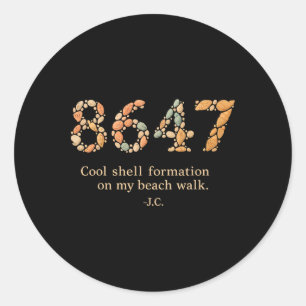 8647 Coole Schelpformatie Tijdens Mijn Wandel Op H Ronde Sticker