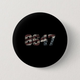 8647 Distressed Flag Style Ronde Button 5,7 Cm