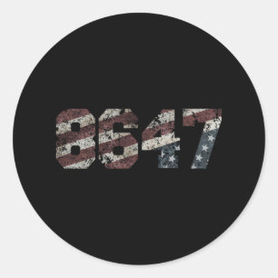 8647 Distressed Flag Style Ronde Sticker