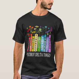 8647 Foxdraaft Tangos Deltas Book Flower Resist Bo T-shirt