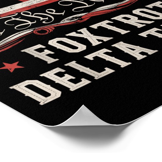 8647 Foxtrots Deltas Tangos America Flag Poster (Hoek)