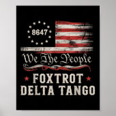 8647 Foxtrots Deltas Tangos America Flag Poster (Voorkant)