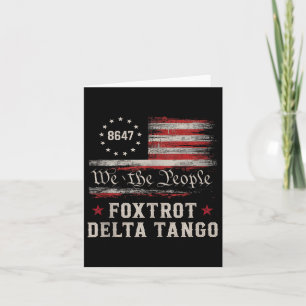 8647 Foxtrots Deltas Tangos Amerika Vlag Tank Top Kaart